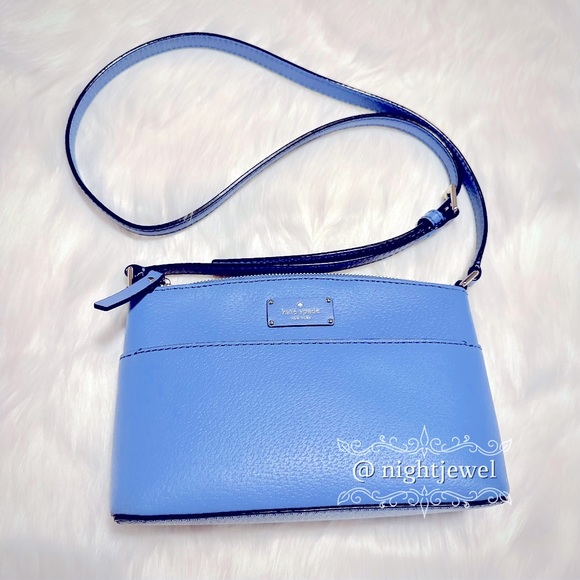 💎KATE SPADE Grove Street Millie RARE Alice Blue Periwinkle Crossbody bag purse - Picture 2 of 10